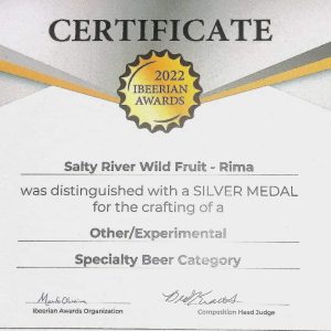 Silver Medal RIMA Salty River Wild Fruit Gose